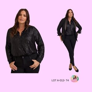 Torrid Madison Sequin Long Sleeve Shirt - NWT Unopened